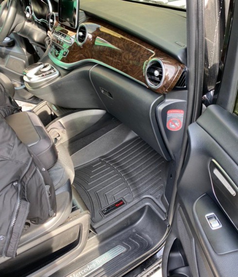 Ковры резиновые WeatherTech MB V-class  (W447)  2016+ передние черные фото
