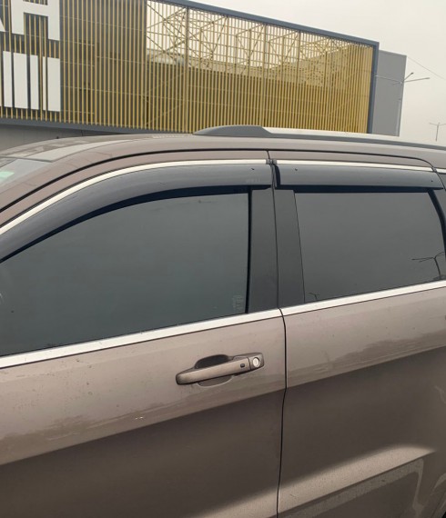 Дефлекторы окон ветровики для Jeep Grand Cherokee 2011+ фото