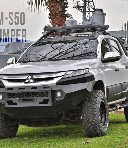 Передний металлический бампер Mitsubishi L200 2019+ Tamsan фото