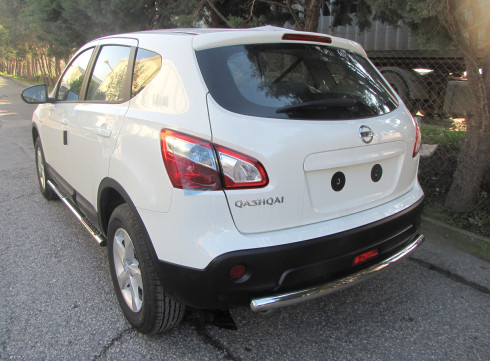 Защита заднего бампера для Nissan Qashqai 2006-2014 труба одинарная от Tamsan фото