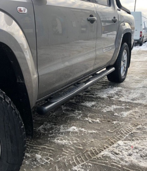 Подножки боковые овальные Aventura  VW Amarok фото
