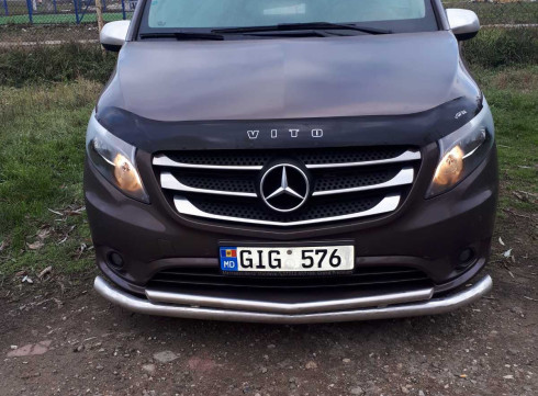 Защита переднего бампера для MERCEDES-BENZ VITO 14+ труба двойная от Tamsan фото