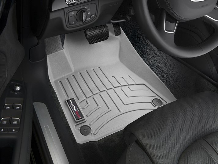 Ковры резиновые WeatherTech передние серые Audi A8 2011-2016 фото