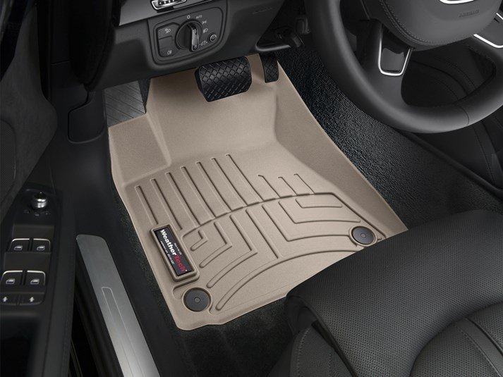 Ковры резиновые WeatherTech передние бежевые  Audi A8 2011-2016 фото