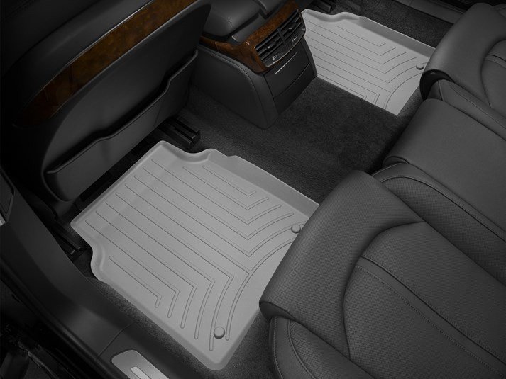 Ковры резиновые WeatherTech задние серые Audi A8 Long 2011-2016 фото