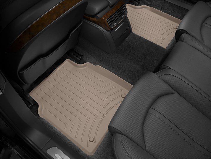 Ковры резиновые WeatherTech задние бежевые  Audi A8 Long 2011-2016 фото
