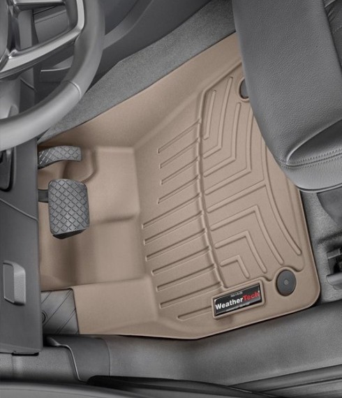 Ковры резиновые WeatherTech передние бежевые Audi Q5 2018+ фото