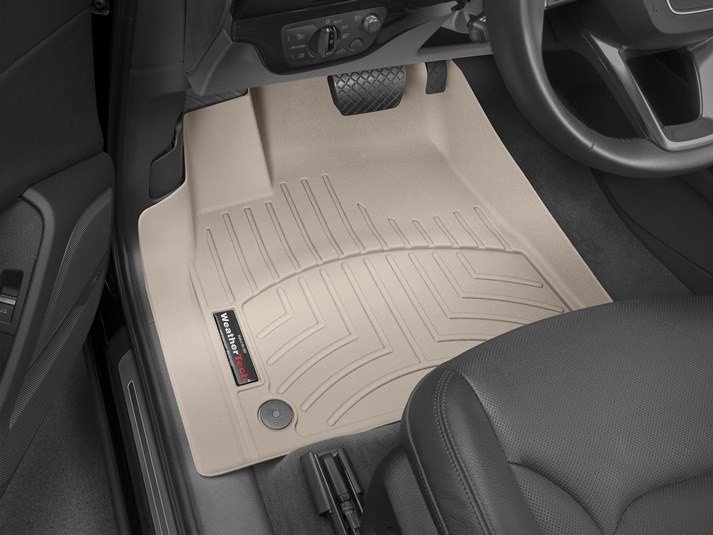 Ковры резиновые WeatherTech Audi Q7 16+ передние бежевые фото