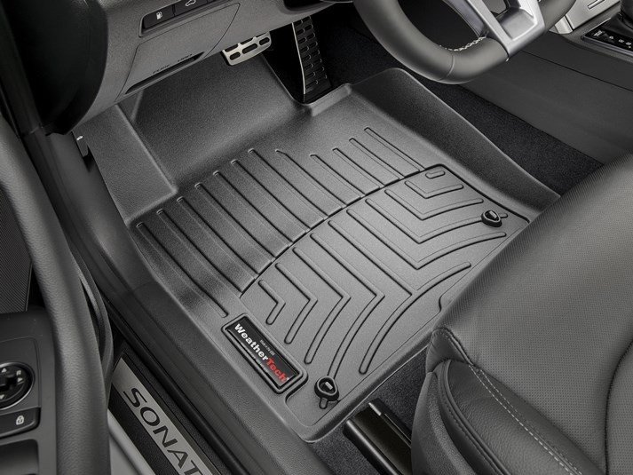 Ковры резиновые WeatherTech Hyundai Sonata 15+ передние черные фото