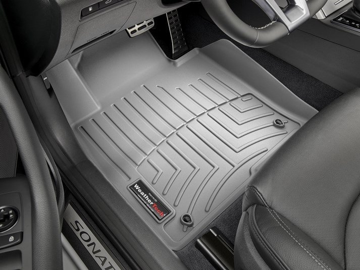 Ковры резиновые WeatherTech Hyundai Sonata 15+ передние серые фото