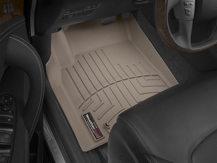 Ковры резиновые WeatherTech Infiniti QX80 2011-2018  передние бежевые фото