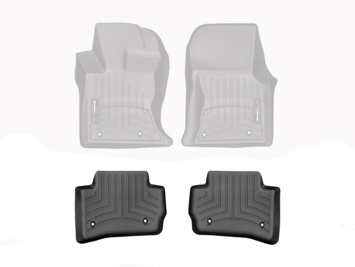Ковер резиновый WeatherTech Jaguar F-Pace 2017+ задние  черные фото