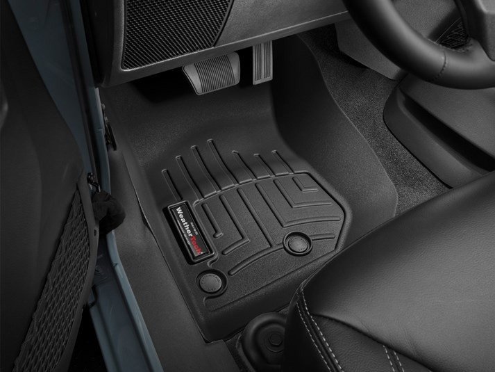 Ковры резиновые WeatherTech Jeep Wrangler JK 2014-2018 передние черные фото
