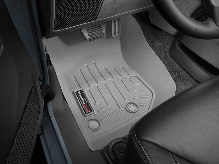 Ковры резиновые WeatherTech Jeep Wrangler JK 2014-2018 передние серые фото