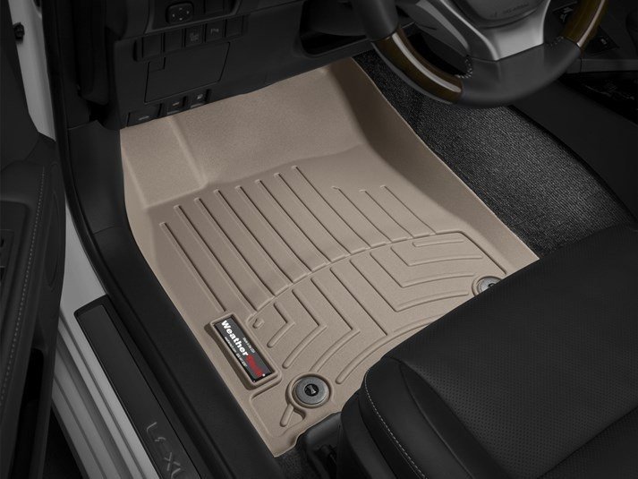 Ковры резиновые WeatherTech Lexus ES 2013 -2015 передние бежевые фото