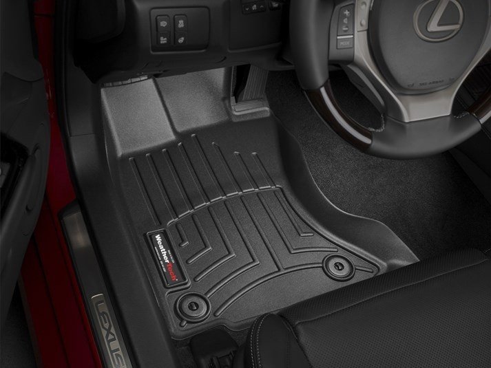 Ковры резиновые WeatherTech Lexus GS AWD 2013+ передние черные фото