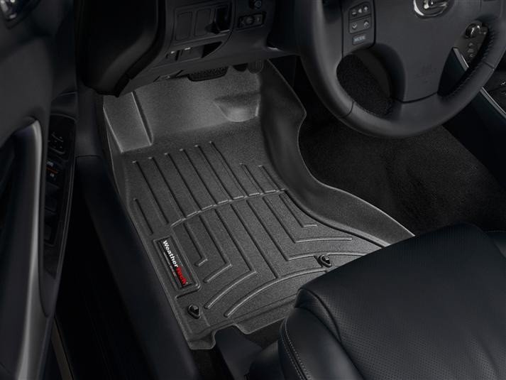 Ковры резиновые WeatherTech Lexus IS AWD 2006-2012 передние черные фото