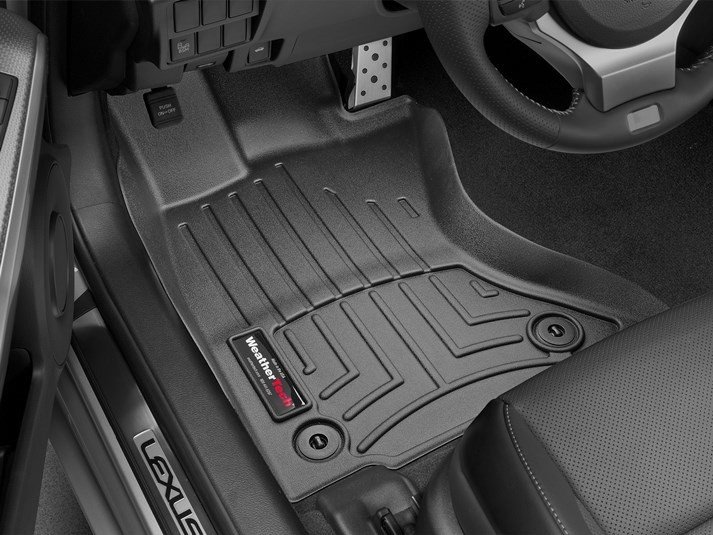 Ковры резиновые WeatherTech Lexus IS AWD 2014+ передние черные фото