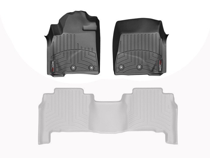 Ковры резиновые WeatherTech Toyota LC200 2012+ передние черные фото