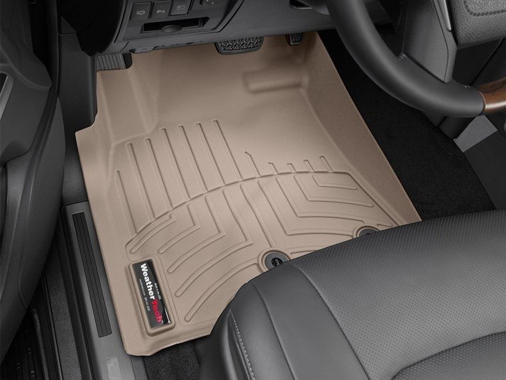 Ковры резиновые WeatherTech Lexus LX 2012+ передние бежевые фото