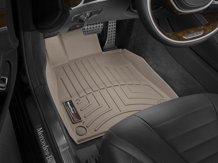 Ковры резиновые WeatherTech MB S-class  (W222) 2014+ передние бежевые фото