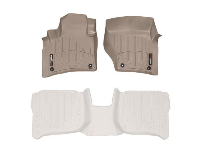 Ковры резиновые WeatherTech Porsche Cayenne 2011-2015  передние бежевые фото