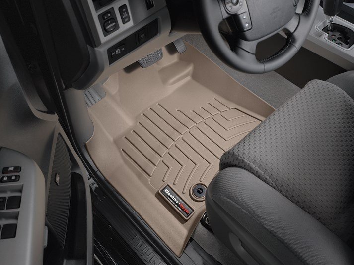 Ковры резиновые WeatherTech Toyota Sequoia 2012+ передние бежевые фото