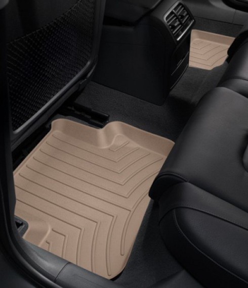 Ковры резиновые WeatherTech задние бежевые Audi A4 2008-2015 фото