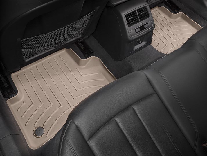 Ковры резиновые WeatherTech задние бежевые Audi A4 2016+ фото