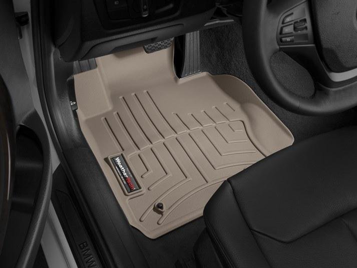 Ковры резиновые WeatherTech передние бежевые BMW 3-Series 2012-2018 (задний привод) фото
