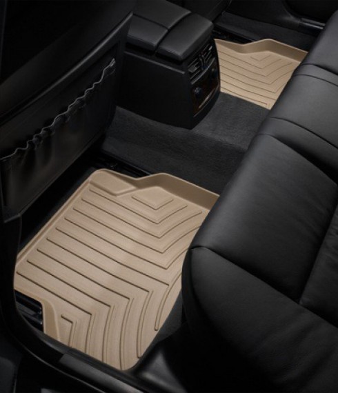 Ковры резиновые WeatherTech задние бежевые BMW 5-Series (E60/E61) 2004-2010 фото