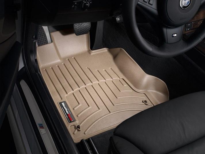 Ковры резиновые WeatherTech передние бежевые 5-Series (E60/E61) 2004-2010 фото