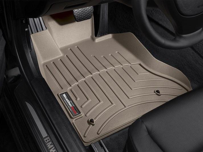 Ковры резиновые WeatherTech передние бежевые BMW 5-Series 2011-2016 2WD фото