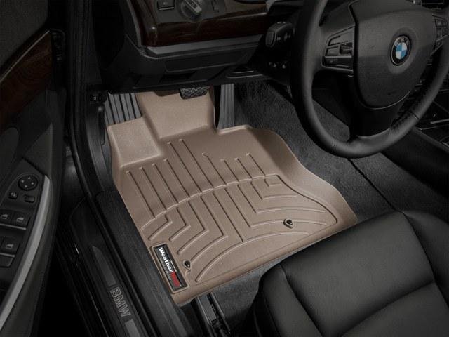 Ковры резиновые WeatherTech передние бежевые BMW 5GT 2014-2017 2WD фото