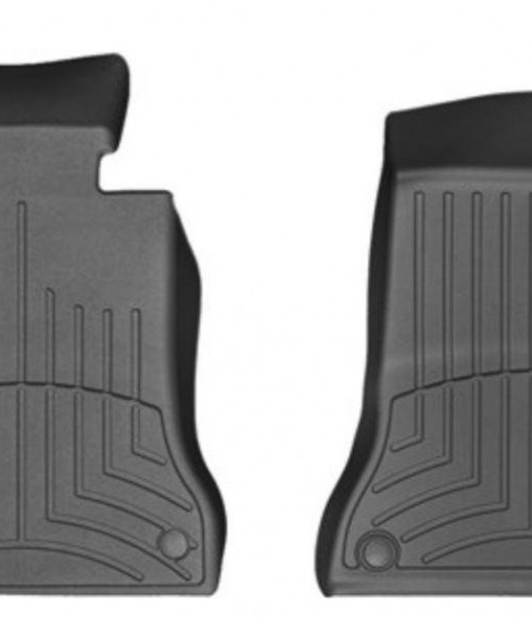 Ковры резиновые WeatherTech C-class 2008-2015 передние черный крепление водительский+пасажирский фото