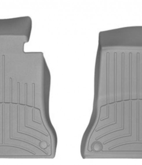 Ковры резиновые WeatherTech C-class 2008-2015 передние серые крепление водительский+пасажирский фото