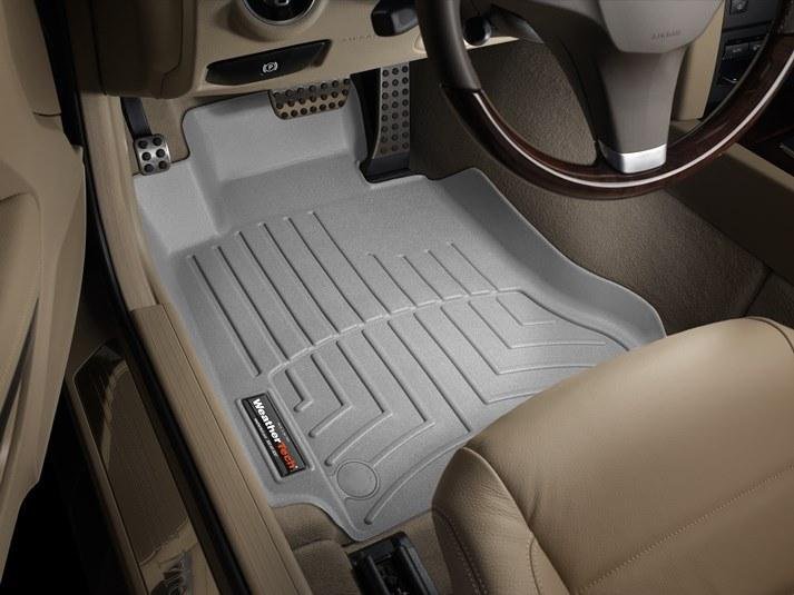 Ковры резиновые WeatherTech C-class 2008-2015 передние серые крепление водительский+пасажирский фото
