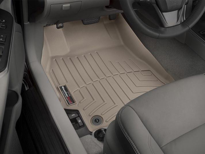 Ковры резиновые WeatherTech Toyota Camry XV55 2015-2017 передние бежевые фото