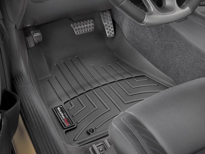 Ковры резиновые WeatherTech  Dodge Challenger  2015+  передние черные  2WD фото
