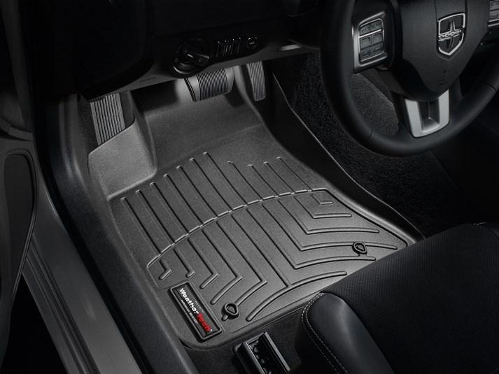 Ковры резиновые WeatherTech  Dodge Charger  2011+  передние черные  2WD фото