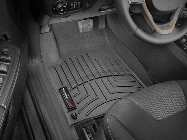 Ковры резиновые WeatherTech Jeep Cherokee 2014+ передние черные фото