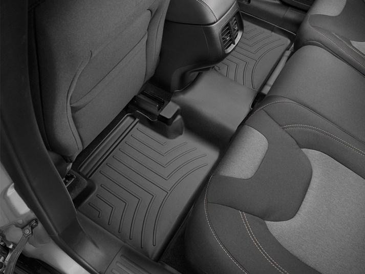 Ковры резиновые WeatherTech Jeep Cherokee 2016+ задние черные фото