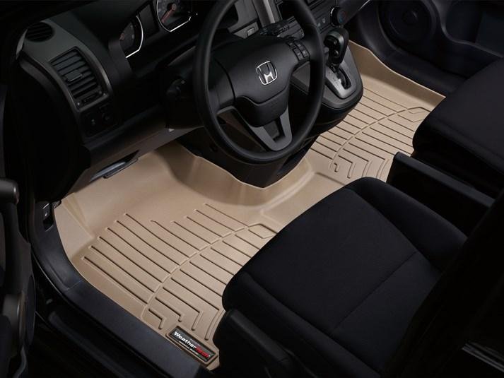 Коврик резиновый WeatherTech Honda CR-V 2007-2011 передний  бежевый фото