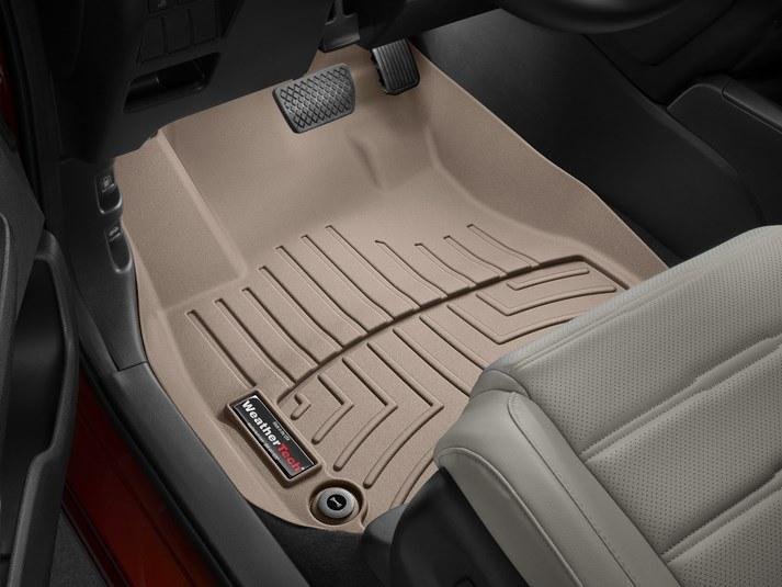 Ковры резиновые WeatherTech Honda CR-V 2018+ передние бежевые фото