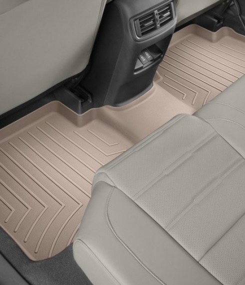 Коврик резиновый WeatherTech Honda CR-V 2018+ задний  бежевый фото