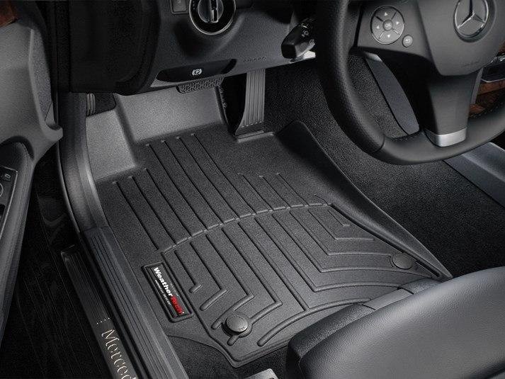 Ковры резиновые WeatherTech E-class   2010-2016  передние черный ( клипса водитель ) фото