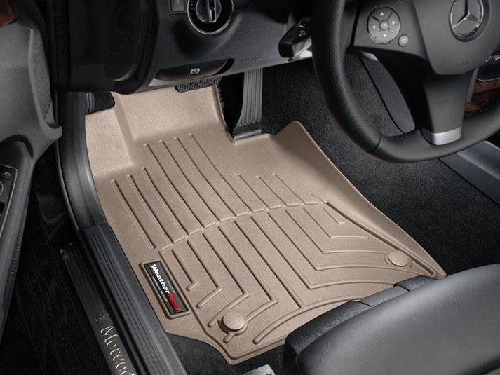 Ковры резиновые WeatherTech E-class   2010-2016  передние бежевые ( клипса водитель ) фото