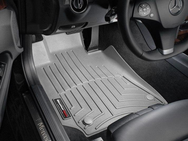 Ковры резиновые WeatherTech E-class   2010-2016  передние серые ( клипса водитель ) фото