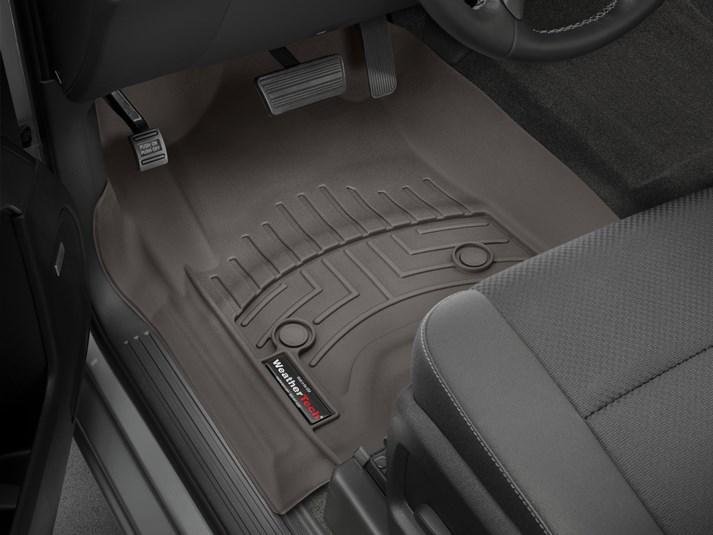 Ковры резиновые WeatherTech Chevrolet Tahoe 2015-2020 передние какао (раздельные сиденья ) фото