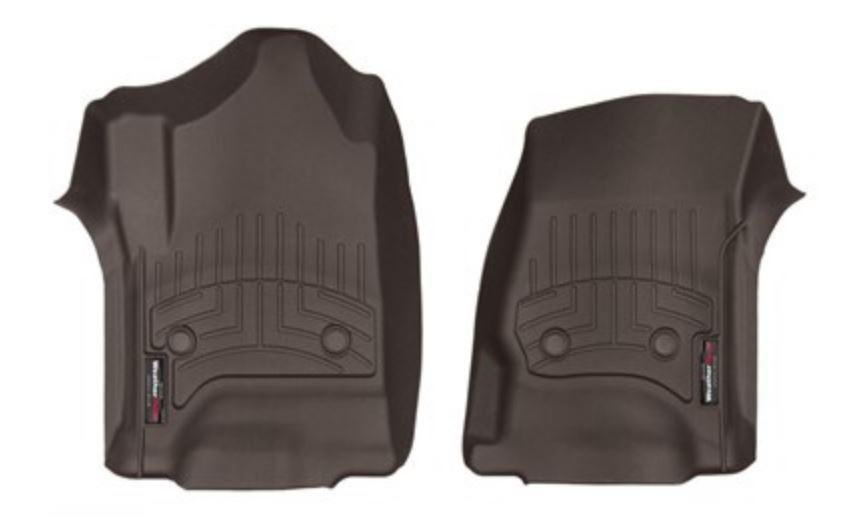 Ковры резиновые WeatherTech Chevrolet  Suburban  2015-2020 передние какао (раздельные сиденья ) фото